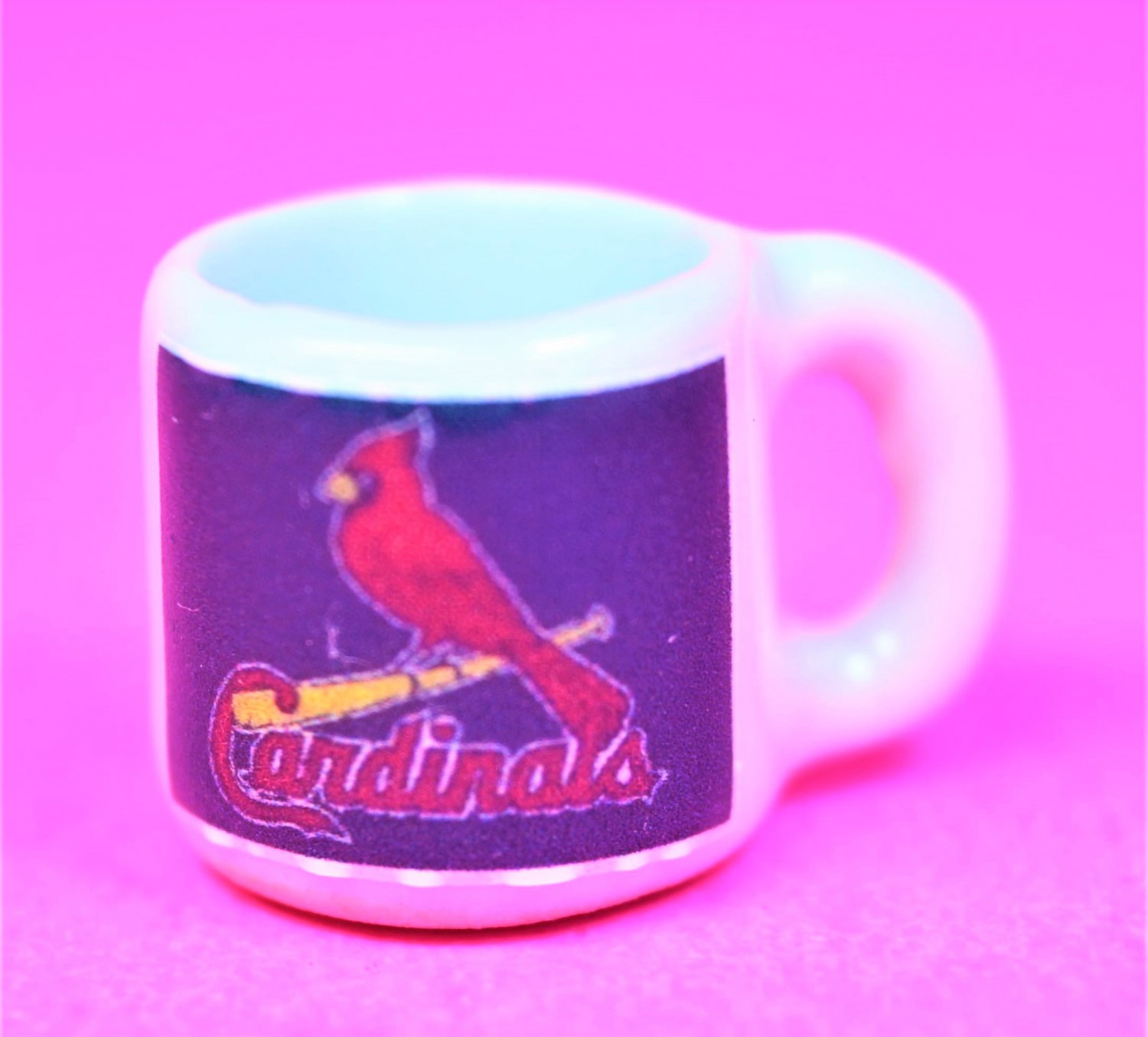 Dollhouse size 1/12" scale replica baseball Cardinals coffee mug