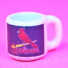 Dollhouse size  1/12"  scale replica baseball Cardinals  coffee mug