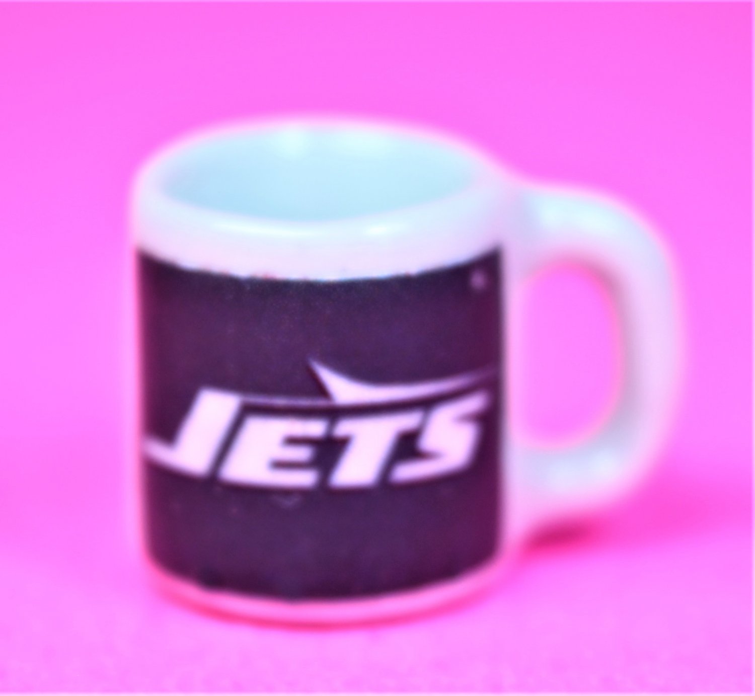 Dollhouse miniature size 1/12" scale replica sports Jets coffee mug