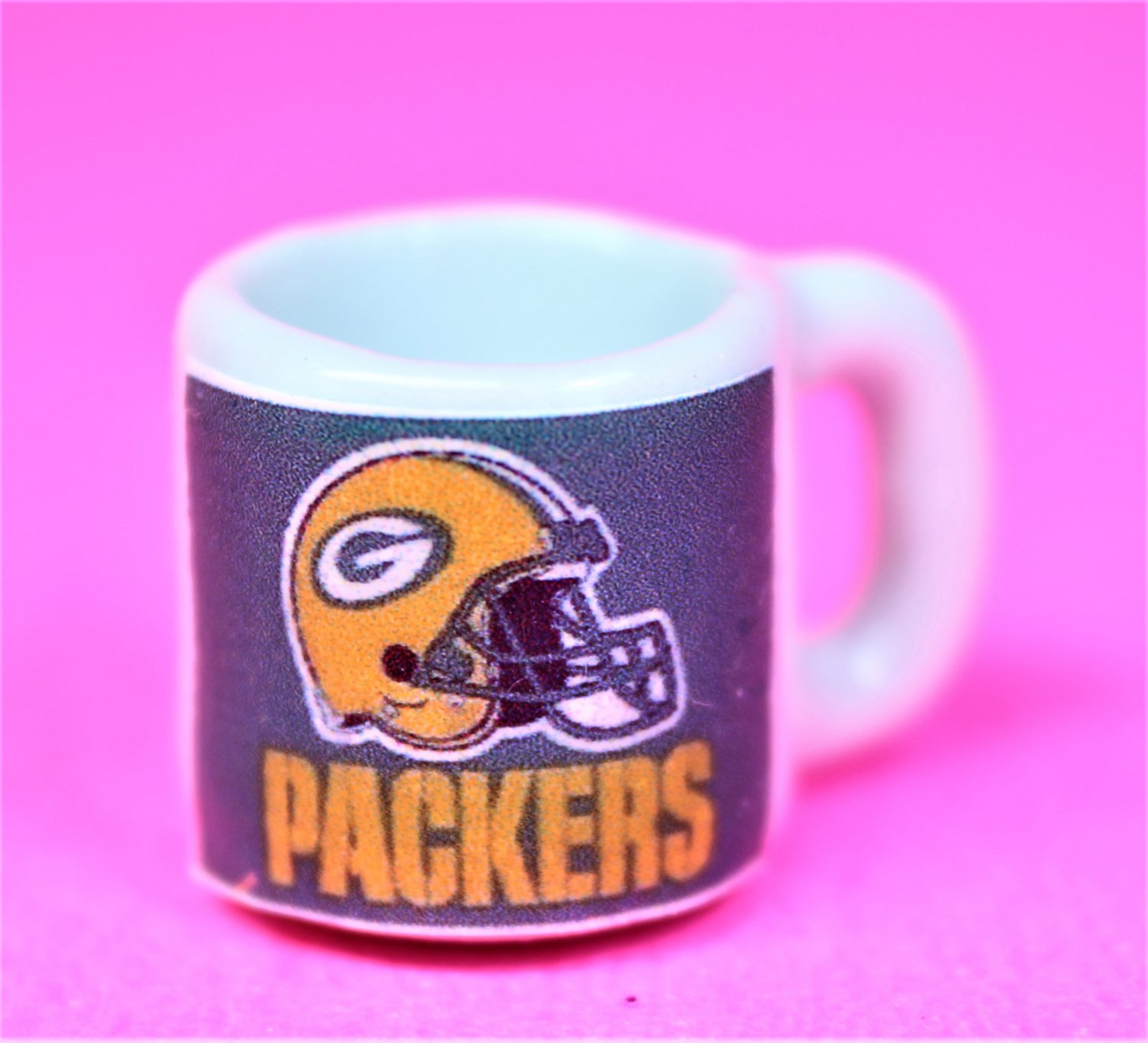 Dollhouse miniature size 1/12" scale replica sports Packers coffee mug