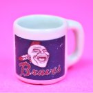 Dollhouse miniature size 1/12" scale replica Braves sports coffee mug