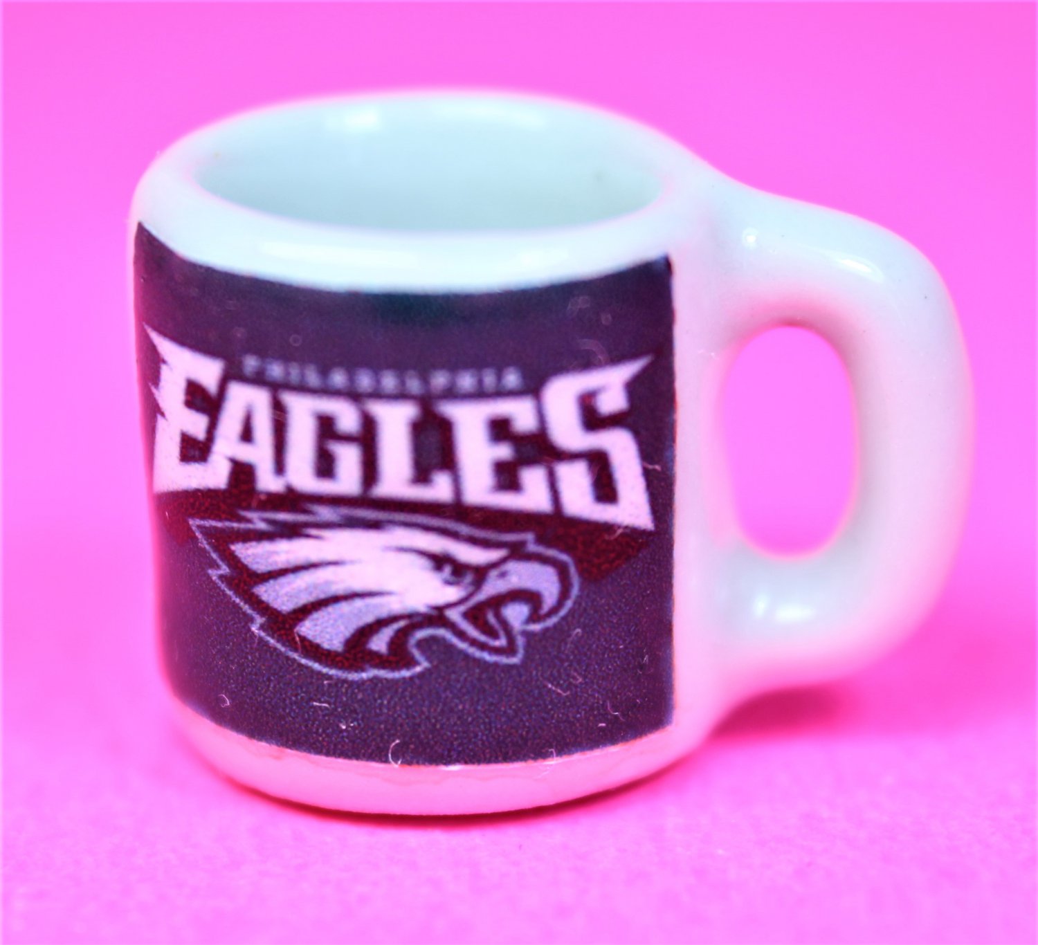 Dollhouse miniature size 1/12" scale replica Eagles sports coffee mug