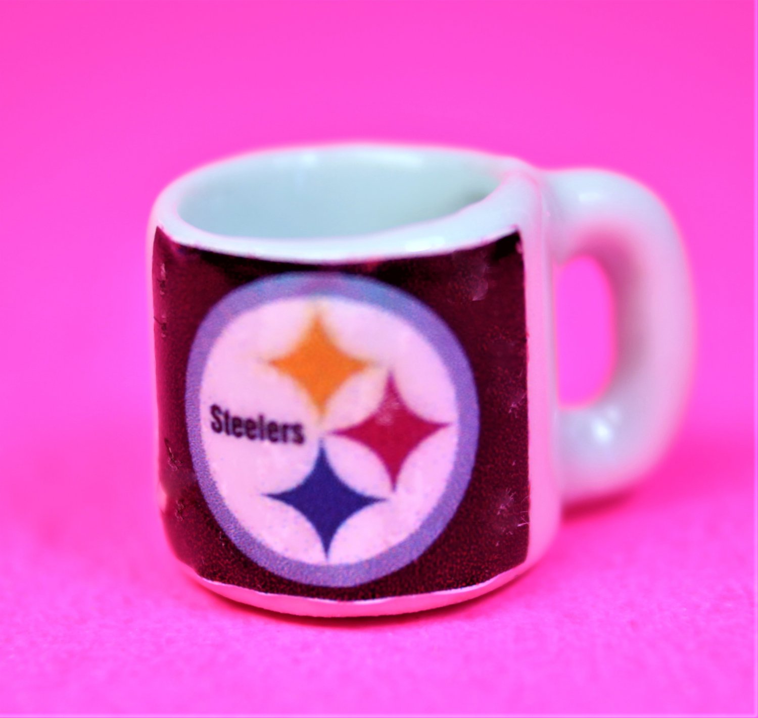 Dollhouse miniature size 1/12" scale replica Steelers sports coffee mug