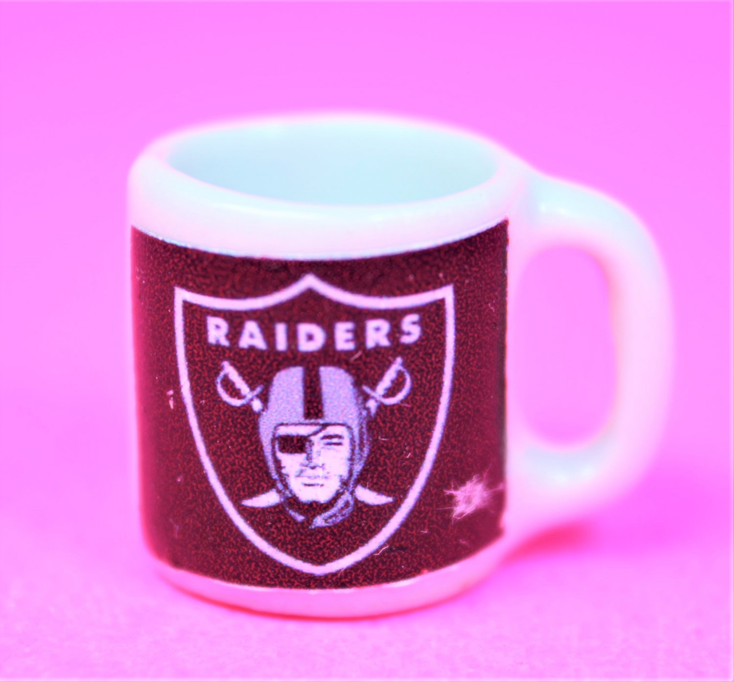 Dollhouse miniature size 1/12" scale replica Raiders sports coffee mug
