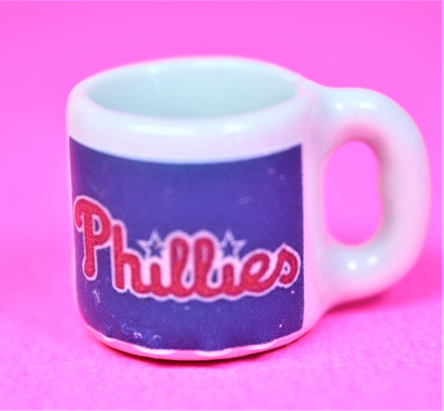 Dollhouse miniature size 1/12" scale replica Phillies sports coffee mug