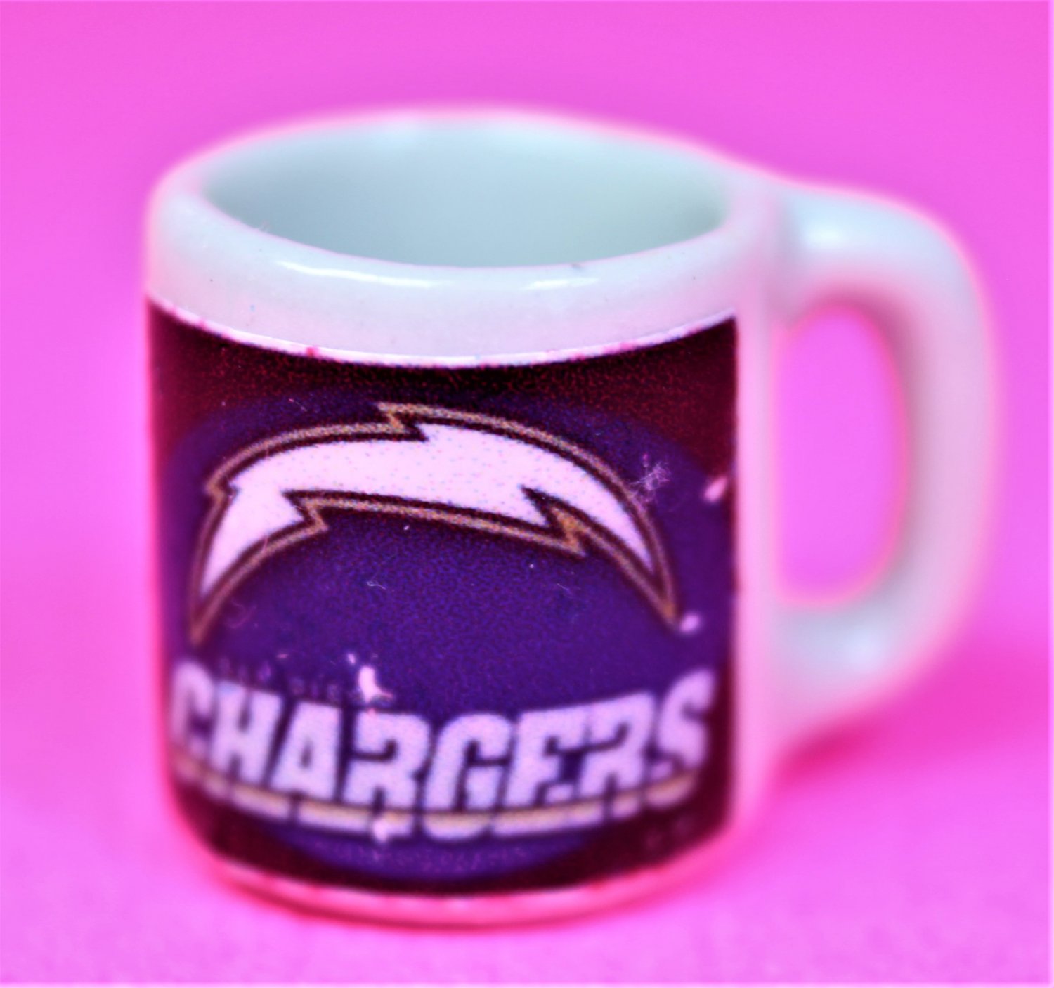 Dollhouse miniature size 1/12" scale replica Chargers sports coffee mug