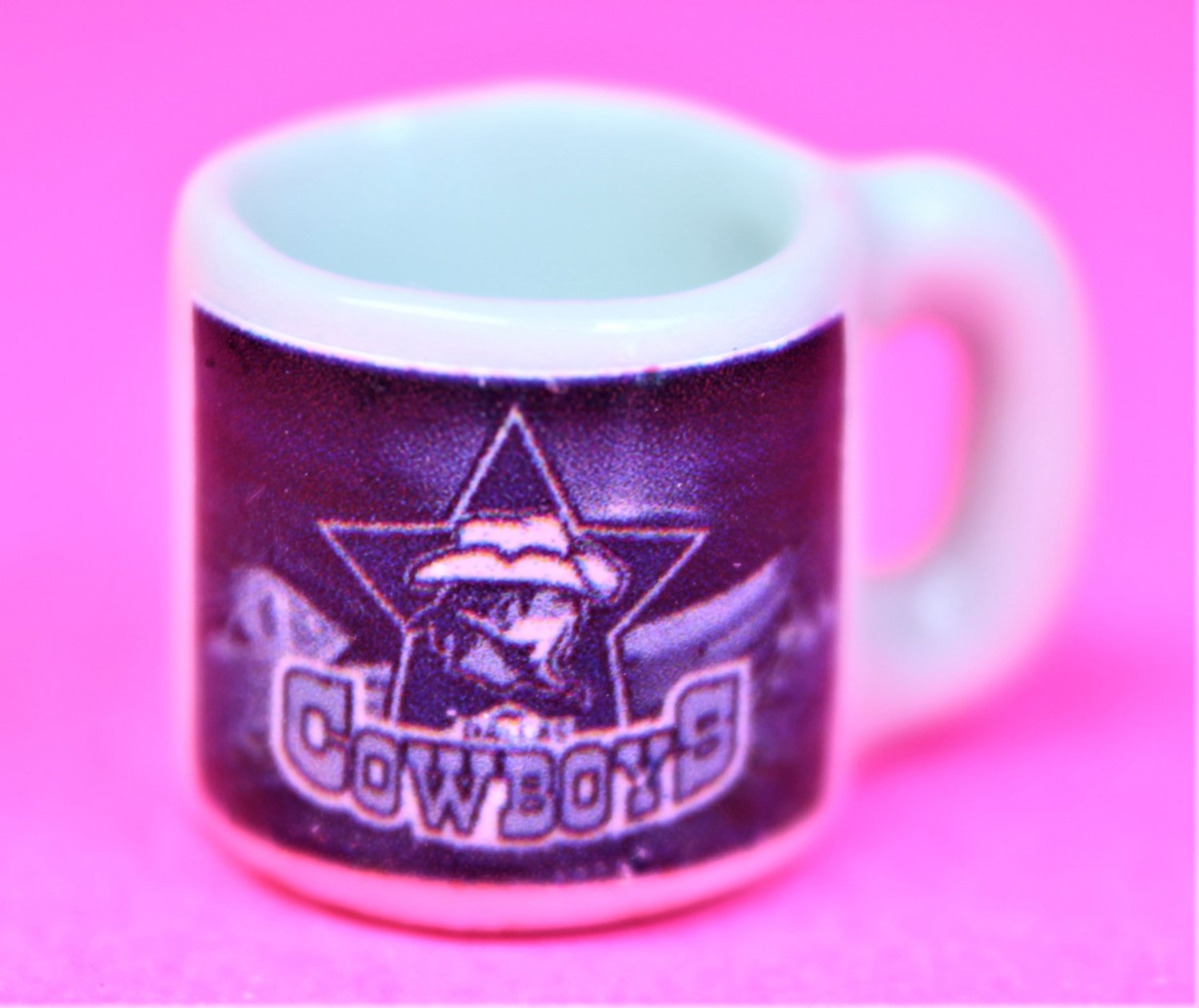 Dollhouse miniature size 1/12" scale replica Cowboys sports coffee mug