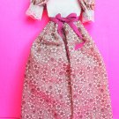 Dollhouse miniature handmade cotton doll's dress  XG102