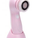 Pink 3 In 1 USB Electric Cleaning Brush 360° Rotating Rechargeable Face Cleaner