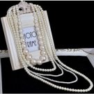 WOMEN'S LONG MULTI LAYERED PEARL CHAIN