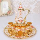 8 PC RETRO PALACE WINE GIFT SET - 1 PLATE+ 1 WINE POT +6CUPS