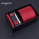 8CM WIDE TIE SETS MEN'S NECK TIE HANKERCHIEFS CUFFLINKS