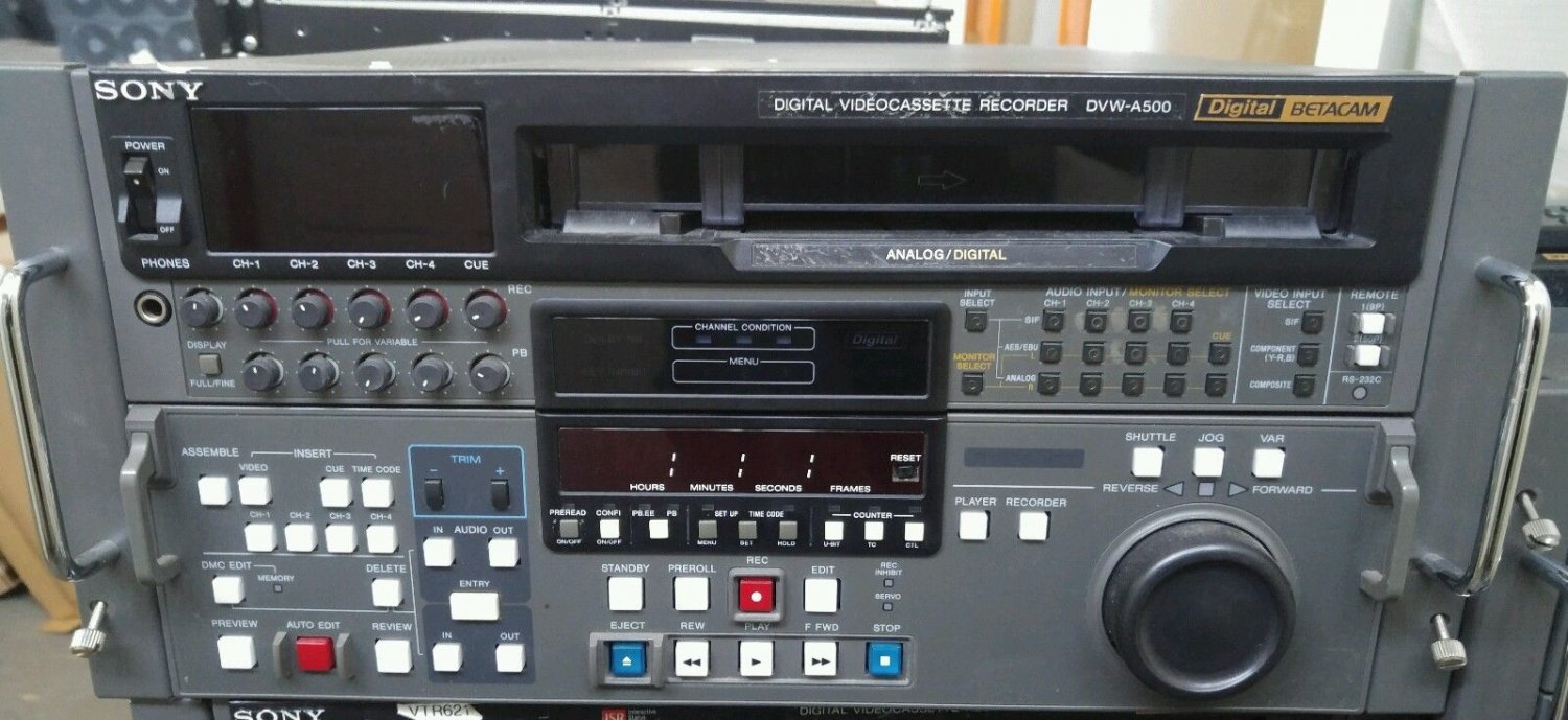 SONY DVWA500 Analog/Digital Betacam Editing Video Cassette Recorder 4