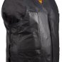 Men's Motorcycle Snap Button Leather Vest with Side Laces Conceal Carry Pocket