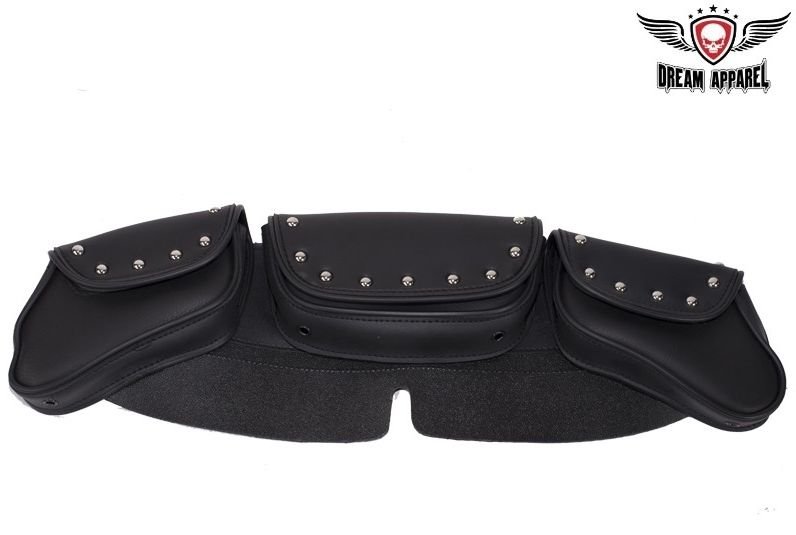 PVC Motorcycle Windshield Bag With Studs WS23