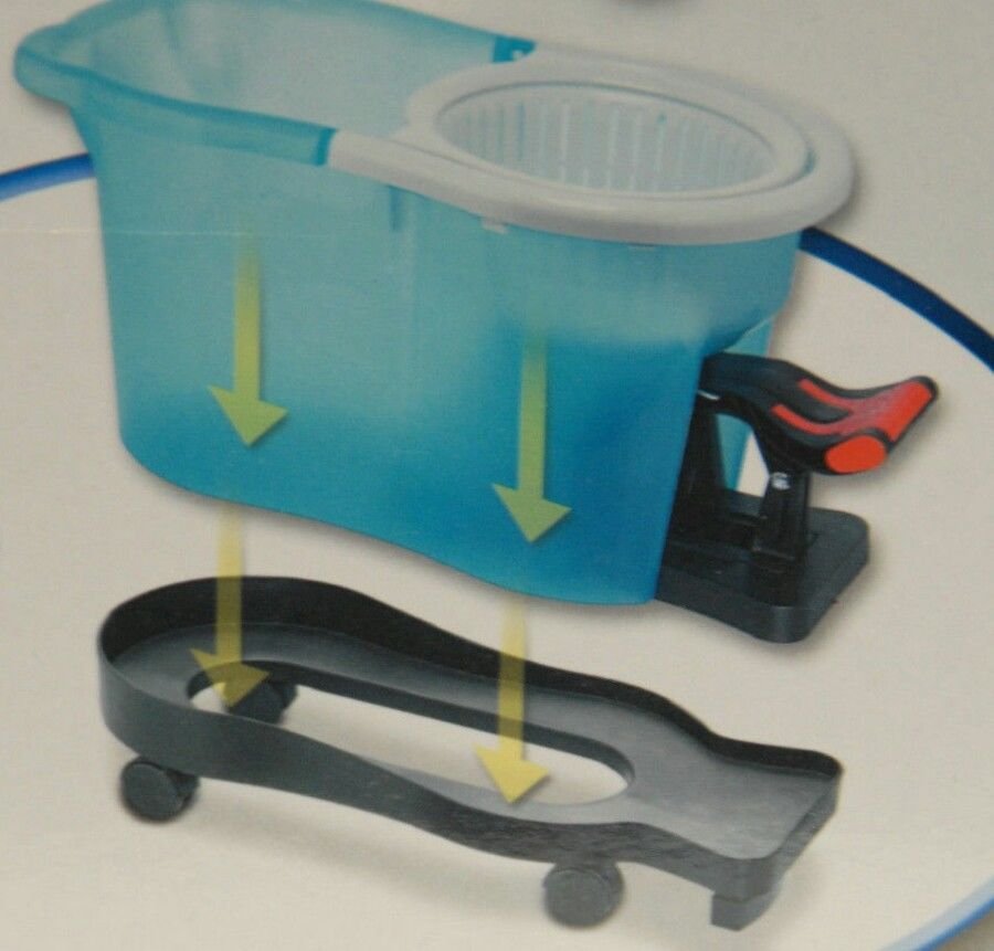 Hurricane Spin Mop DOLLY Home Kitchen Cleaning Tool 360 Rolling Swivel