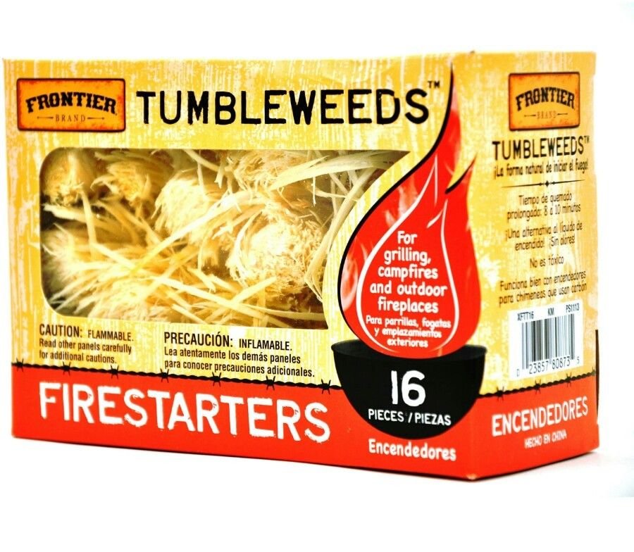 Frontier TWD16 Tumbleweed Firestarter 16Pack Paraffin Wax Charcoal Starter