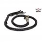 Black Leather Get Back Whip For Motorcycles