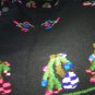 Rug Handwoven 100% Wool with  colourful blooming flowers