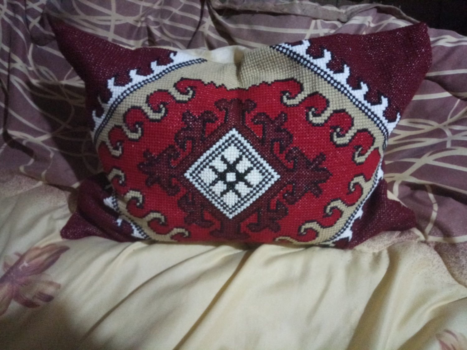 embroidered pillows