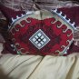 Hand-embroidered pillows Red Blooming Antique