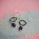 Handmade Amethyst and Sterling Silver earrings