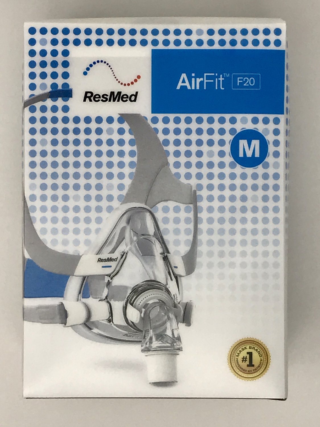 New Resmed Airfit F20 Full Face Cpap Mask Medium Complete 63401 1393