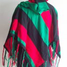 African Print Poncho Set