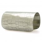 4" Silver Snake Skin Cuff Bracelet