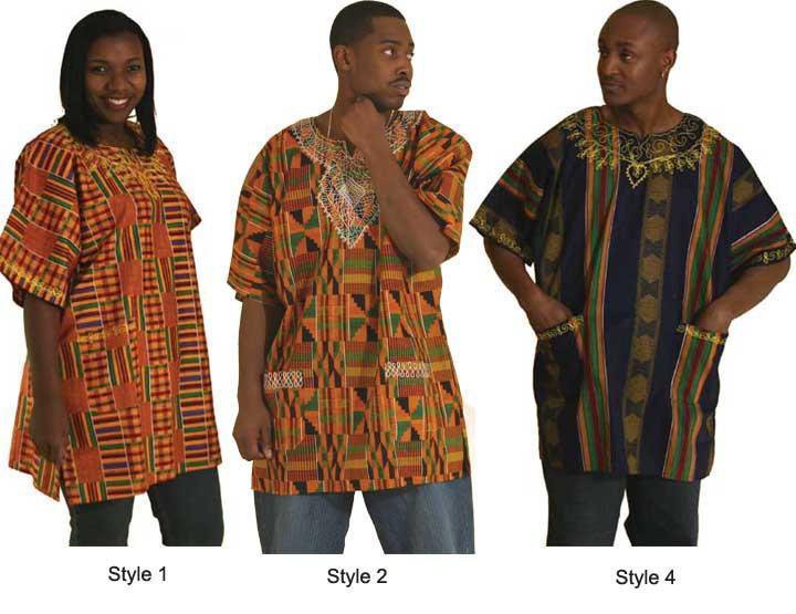 Plus Size Kente Embroidered Dashikis-Style# 1