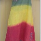 Rasta Tie Dye Flower Dress