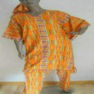 Three Piece Kente Pant Set (Brown & Orange only)