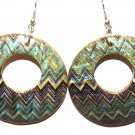 Zigzag Coconut Shell Earrings