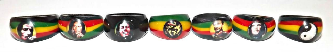 Rasta Acrylic Rings