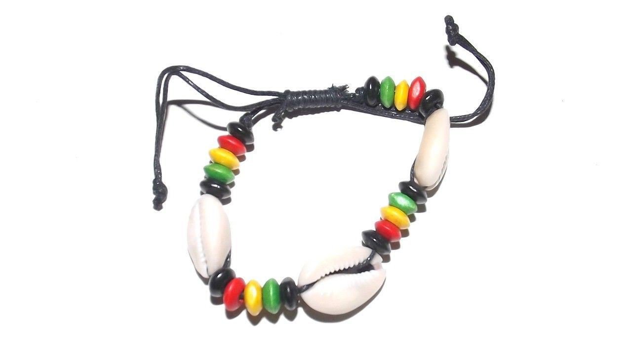 Cowrie Rasta/Africa Friendship Bracelets