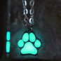 Luminous Necklace Cat lovers The cat dog paw GLOW in the DARK