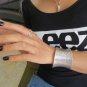 Sterling Silver Wide Statement Cuff bracelet Adjust, Ethnic Boho-Gypsy, Handmade