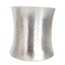 Hammered Sterling Silver Exta Wide Boho Ethnic statement Cuff Bracelet bangle
