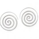 Handmade Sterling Silver Large Statement Spiral Hoops Earrings, for Women or Men