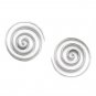Handmade Sterling Silver Large Statement Spiral Hoops Earrings, for Women or Men