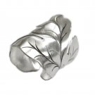 Handmade Sterling Silver Large Statement Leaf Ring Boho, Thumb ring, Adjustable