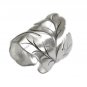 Handmade Sterling Silver Large Statement Leaf Ring Boho, Thumb ring, Adjustable
