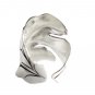 Handmade Sterling Silver Large Statement Leaf Ring Boho, Thumb ring, Adjustable