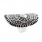 Sterling Silver Long Mandala Statement Long Ring, Sun Ethnic Tribal Gypsy Boho