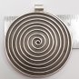 &Acirc;&nbsp;Sterling Silver Large Spiral Black Boho Tribal Pendant Necklace for Women or Me
