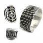 &Acirc;&nbsp;Sterling Silver Large Spiral Black Boho Tribal Pendant Necklace for Women or Me