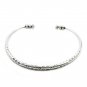 925 Sterling Silver adjustable Cuff bangle Ethnic Bracelet with beads handmade