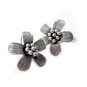 925 Sterling Silver dangle Handmade Flower Earrings Ethnic Vintage Hippie GypsyÂ