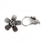 925 Sterling Silver dangle Handmade Flower Earrings Ethnic Vintage Hippie GypsyÂ