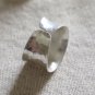 Hammered Sterling Silver Wide Band Ring Adjustable shiny Boho classic Handmade